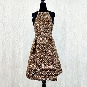 Elegant Patterned Sleeveless Dress